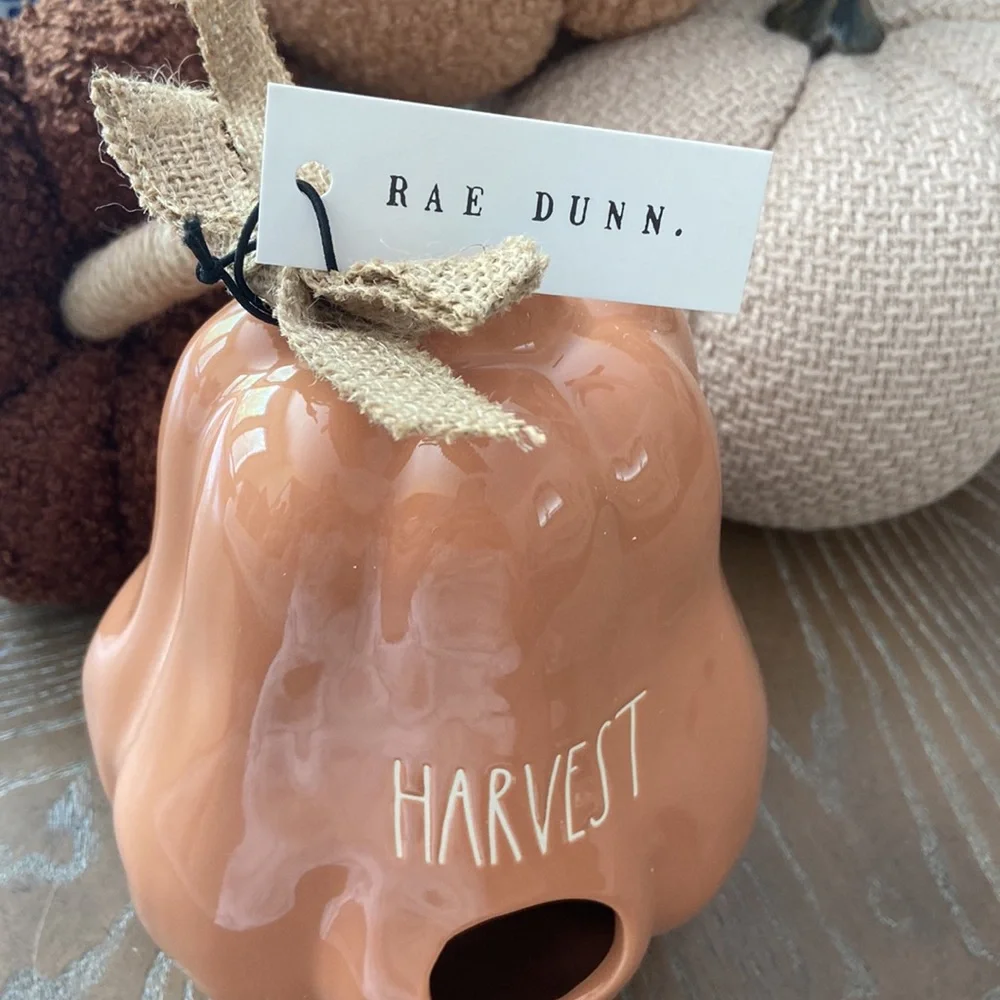 NEW! Rae Dunn Ceramic Farmhouse Harvest Gourd Pumpkin Birdhouse